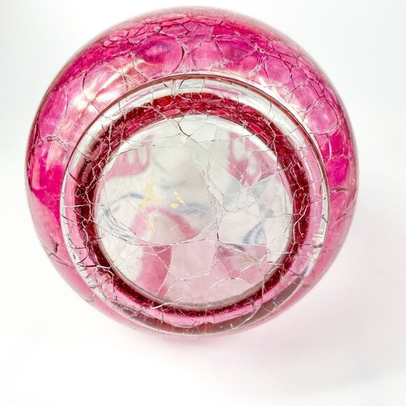 MCM Crackle Glass Enameled Botanical design Decanter Bohemia - Picture 10 of 10